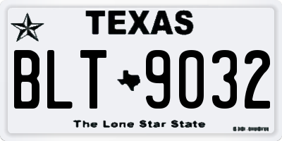 TX license plate BLT9032