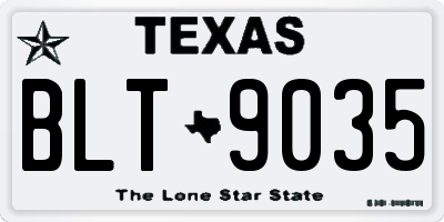TX license plate BLT9035