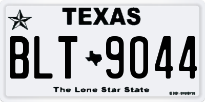 TX license plate BLT9044