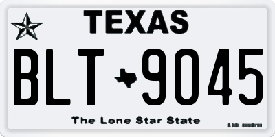 TX license plate BLT9045