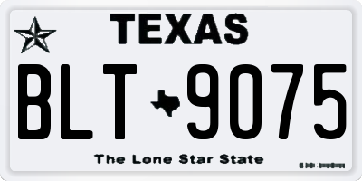 TX license plate BLT9075