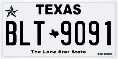 TX license plate BLT9091