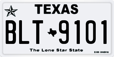 TX license plate BLT9101