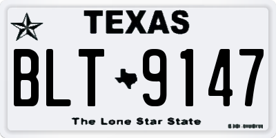 TX license plate BLT9147