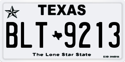 TX license plate BLT9213