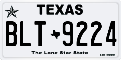 TX license plate BLT9224