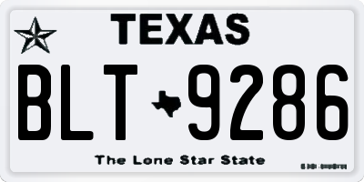 TX license plate BLT9286