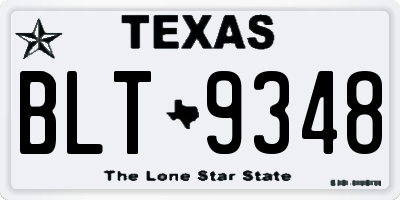 TX license plate BLT9348