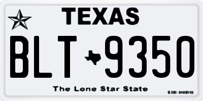 TX license plate BLT9350