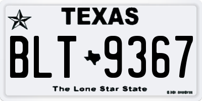 TX license plate BLT9367