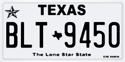 TX license plate BLT9450