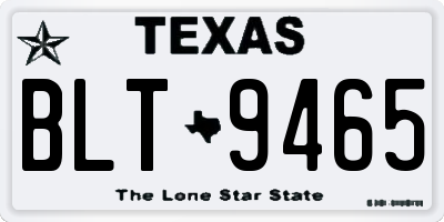 TX license plate BLT9465