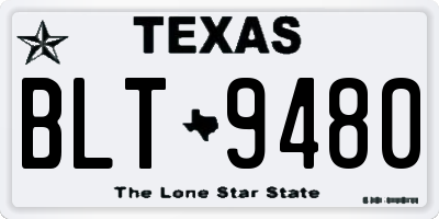 TX license plate BLT9480