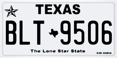 TX license plate BLT9506