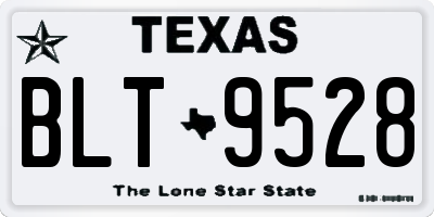 TX license plate BLT9528