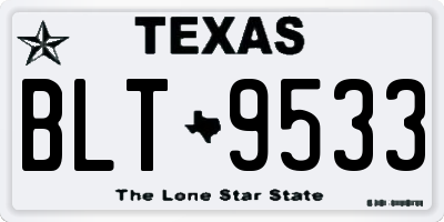 TX license plate BLT9533