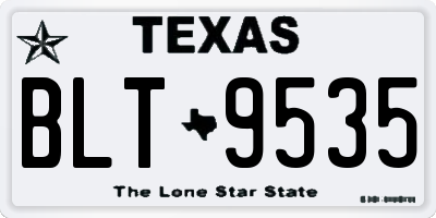 TX license plate BLT9535