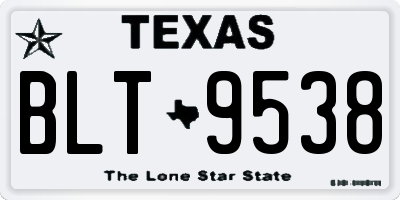 TX license plate BLT9538
