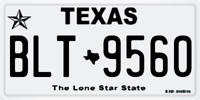 TX license plate BLT9560