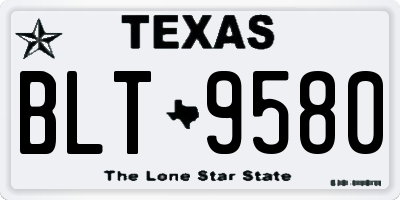TX license plate BLT9580
