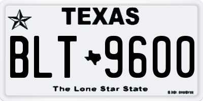 TX license plate BLT9600