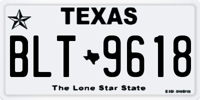 TX license plate BLT9618
