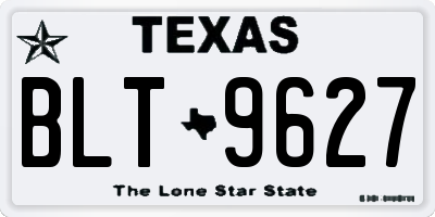 TX license plate BLT9627