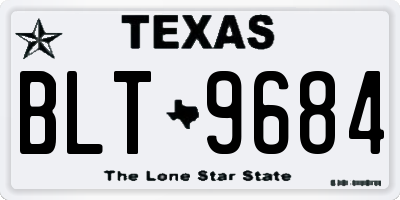 TX license plate BLT9684