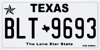 TX license plate BLT9693