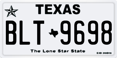 TX license plate BLT9698