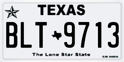 TX license plate BLT9713