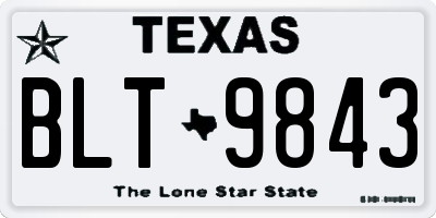 TX license plate BLT9843