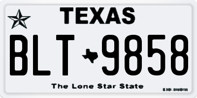 TX license plate BLT9858