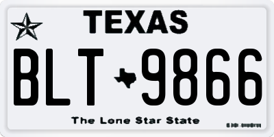 TX license plate BLT9866