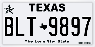 TX license plate BLT9897