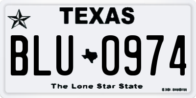 TX license plate BLU0974