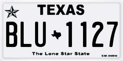 TX license plate BLU1127