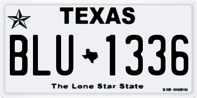 TX license plate BLU1336