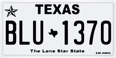 TX license plate BLU1370