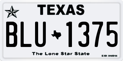 TX license plate BLU1375