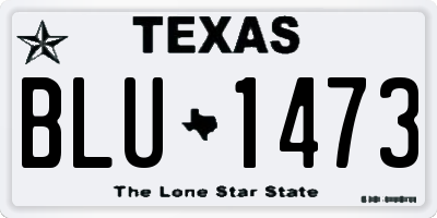 TX license plate BLU1473