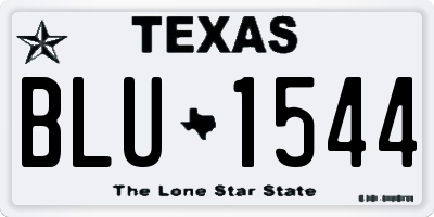 TX license plate BLU1544