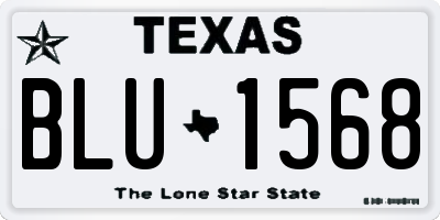TX license plate BLU1568