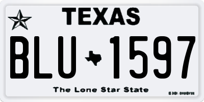 TX license plate BLU1597
