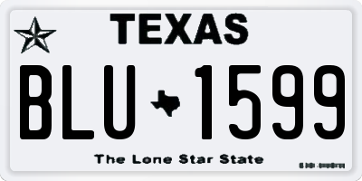 TX license plate BLU1599
