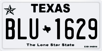 TX license plate BLU1629
