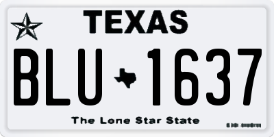 TX license plate BLU1637