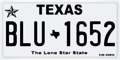 TX license plate BLU1652