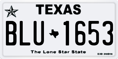 TX license plate BLU1653