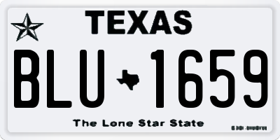 TX license plate BLU1659